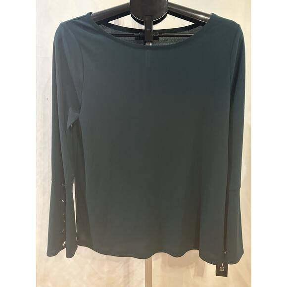 NWT I.N.C. Hunter Forest Green Blouse size M - Picture 1 of 5